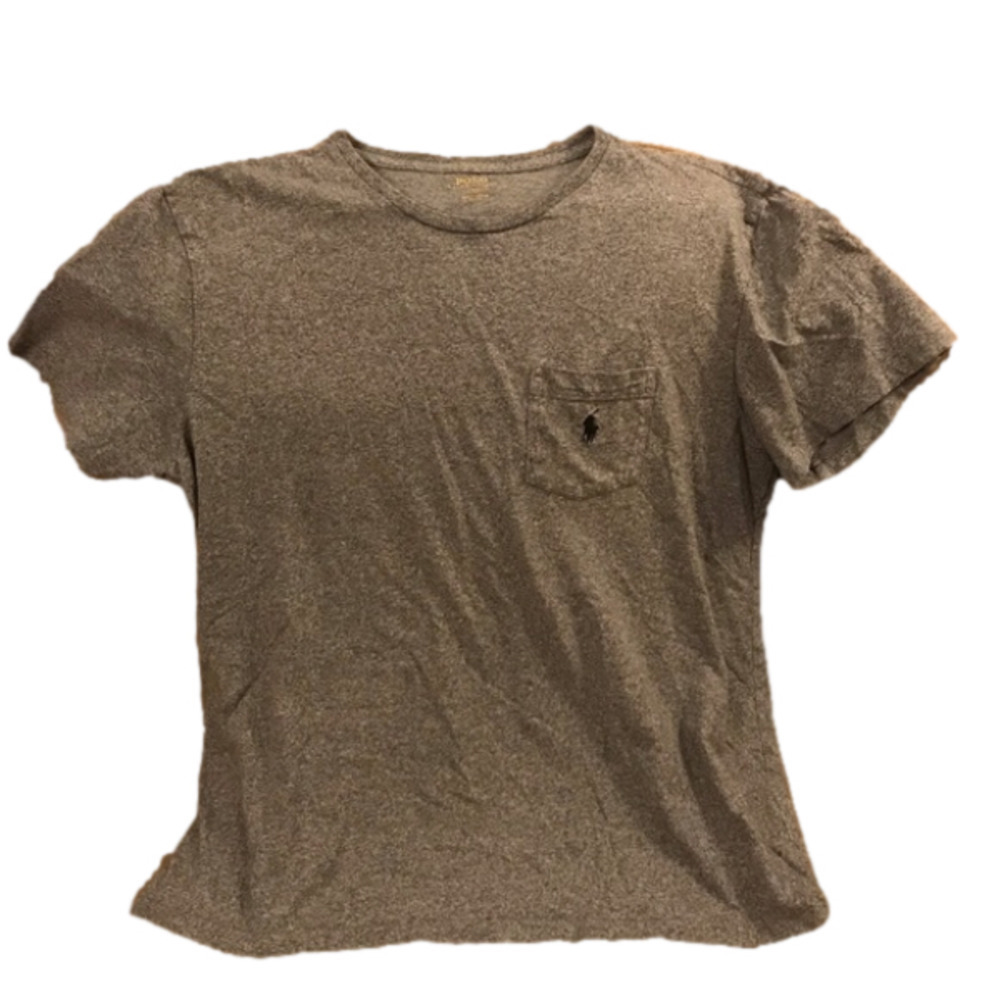 𝅺POLO by Ralph Lauren T shirt.  Embroidered logo.  Grey. Men’s size large.